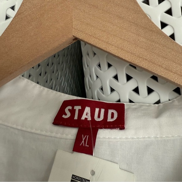 STAUD Lorenza Midi Dress in White - Picture 3 of 3